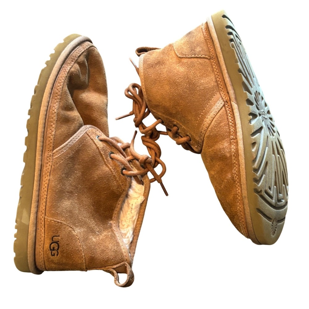 UGG Neumel Chukka Boots Mens‎ 7 Chestnut Suede Shearling 3236